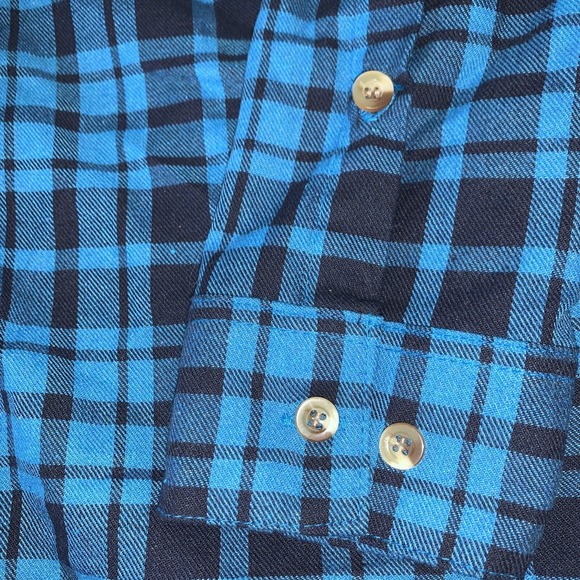 Cakeworthy Disney Star Wars May The Force Blue Plaid Flannel LS Button Up Med - Picture 6 of 10